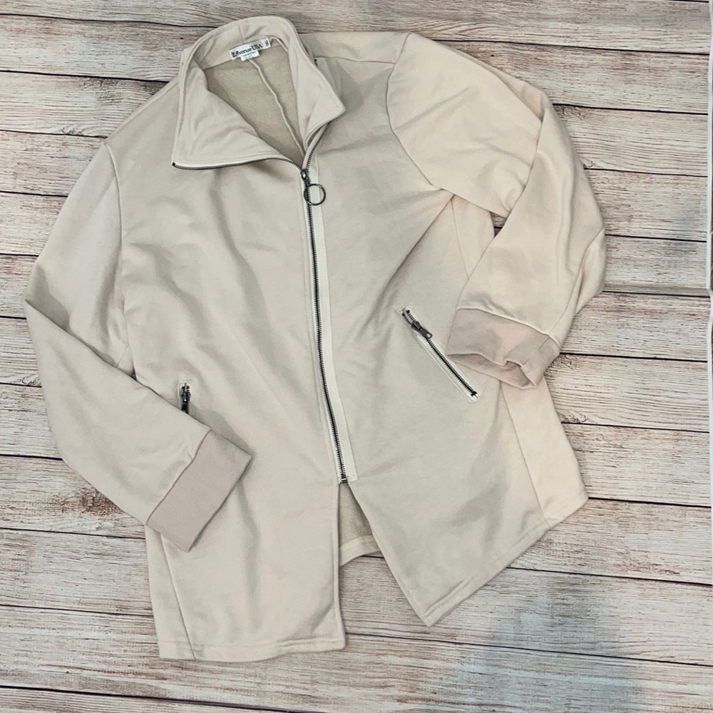 Z Avenue USA Diagonal Full Zip Jacket Size 1XL